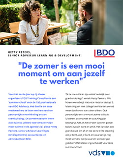 VDS - Referentie - BDO Summerschool